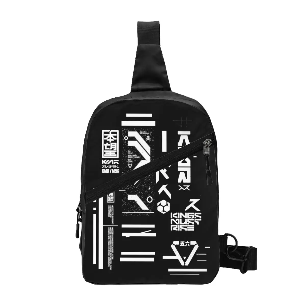 

Kings Rise Techwear X503 Sling Chest Crossbody Bag Men Casual Future Tech Street Wear Style Shoulder Backpack for Hiking