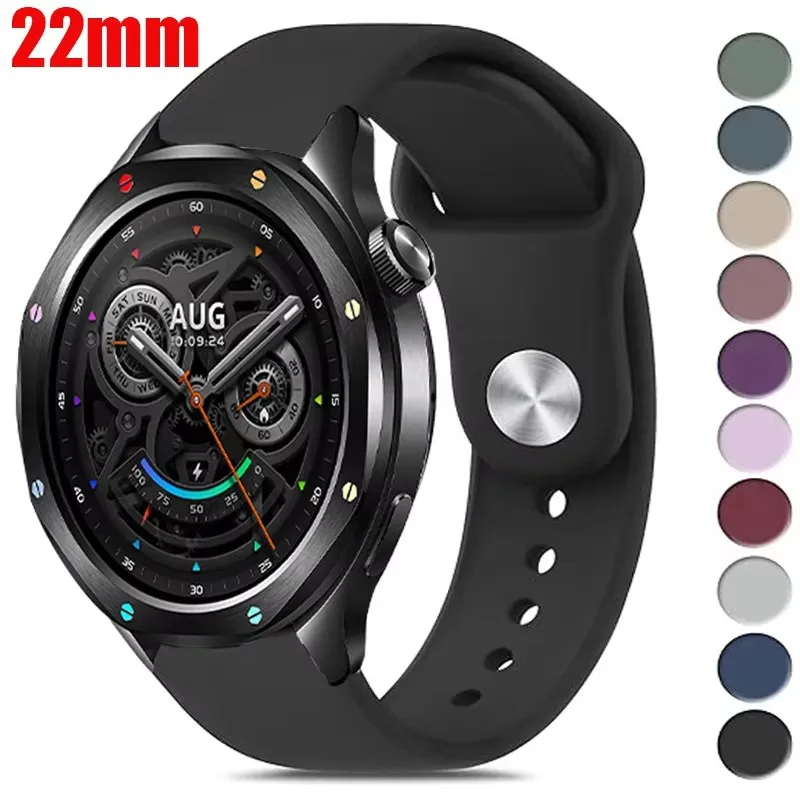 Ремешок для Xiaomi Watch S4 S3 S2 S1 Active Band Mi Watch Цветной ремешок для часов 22 мм Силиконовый браслет для Xiaomi Watch 2Pro Аксессуары