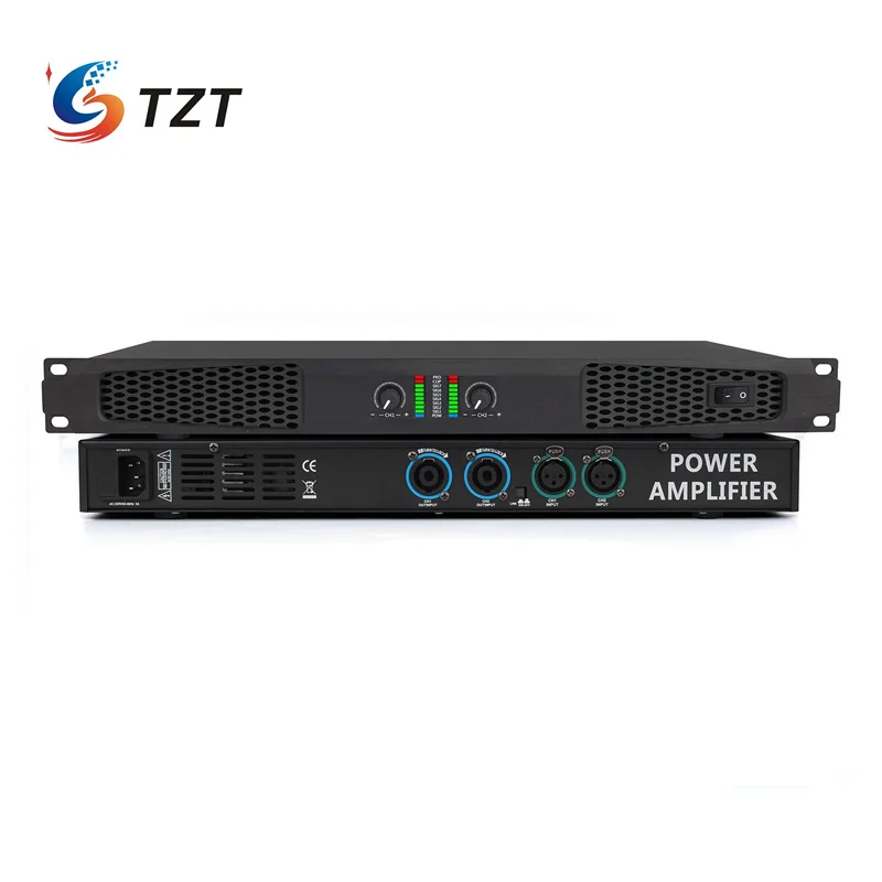 

TZT R20S 450Wx2 220V 1U Digital Power Amplifier Two Channel Amplifier Home Power Amp with Black Panel