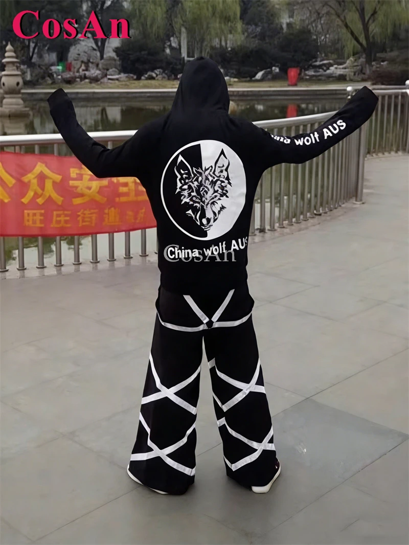 

CosAn, бестселлеры, новые товары, брюки с двойным X узором AUS Death God, модные брюки для танцев с мельбурном и призраками, брюки-клеш