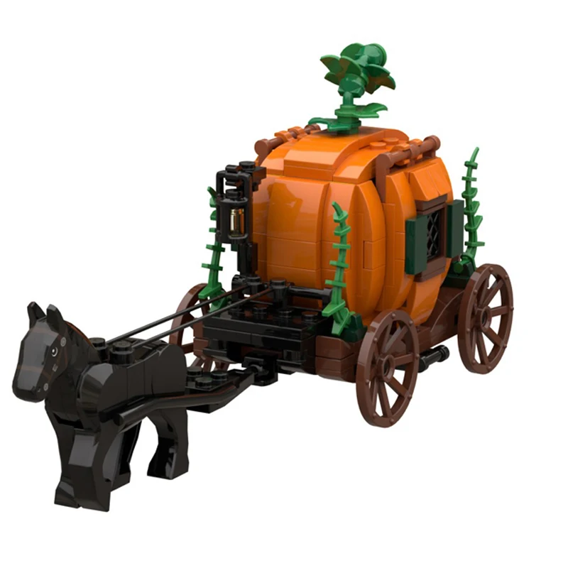 Moc Building Bricks Halloween Model Pumpkin Carriage Technology Modular Blocks Holiday Gifts Toys For Children DIY Sets Assembly