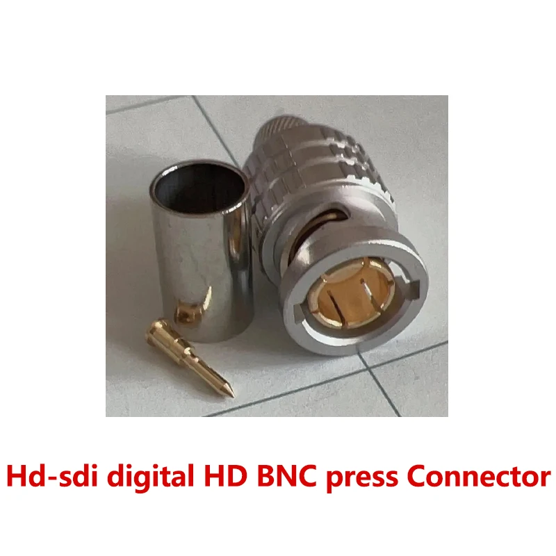 

BNC Male Connector Plug Crimp for HD-SDI L-5CFB Coaxial Cable BCP-B5F BCP-B4F Straight Nickelplated 50 Ohm