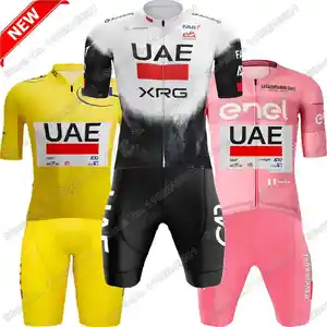 Áo đua xe đạp của đội UNITED ARAB Pink 2025 UAE, Tour Italia France Yellow, Tadej Pogačar Cycling, Suit nam cho áo sơ mi xe đạp đường bộ, quần short xe đạp 10 quần áo bán hàng chính đi xe đạp màu hồng - №4