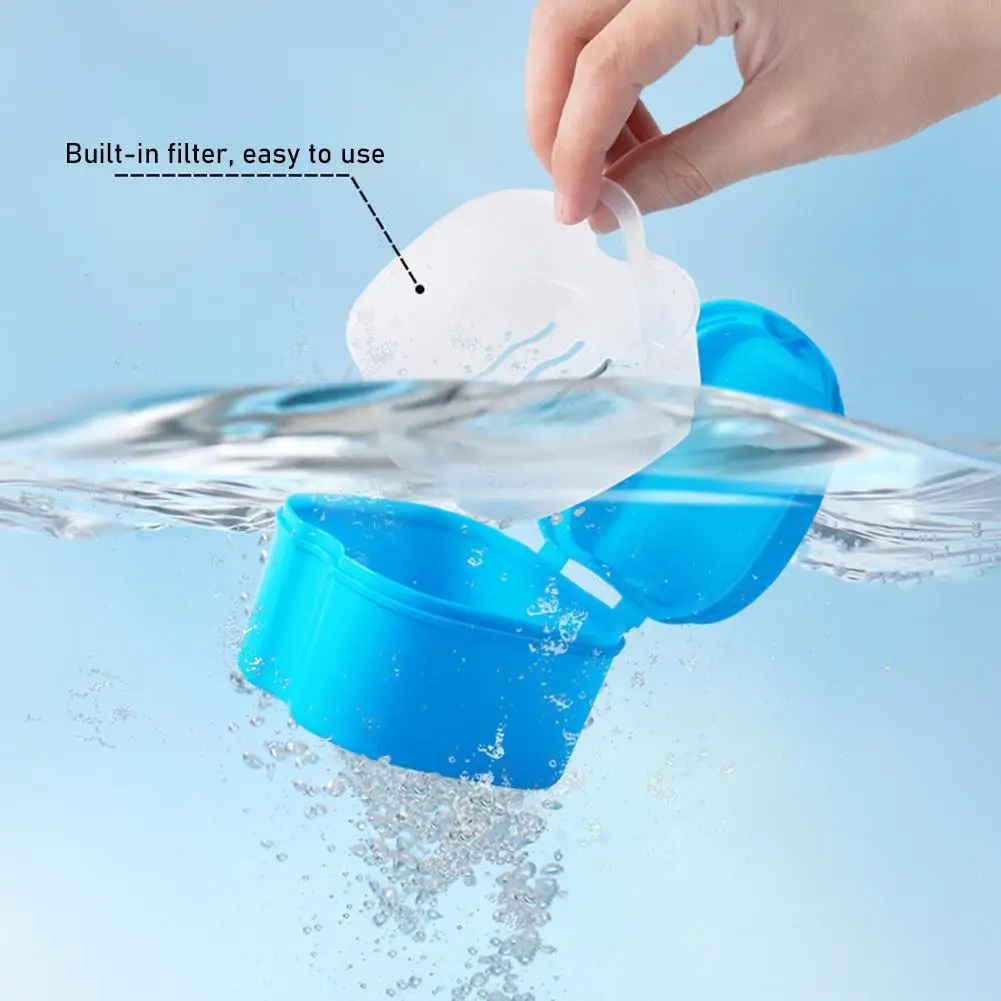 Prothese Box Fall Reinigung Falsche Zähne Lagerung Box Hängen Net Container Künstliche Zahn Fall Prothese Tassen Einweichen Zahnersatz Fall
