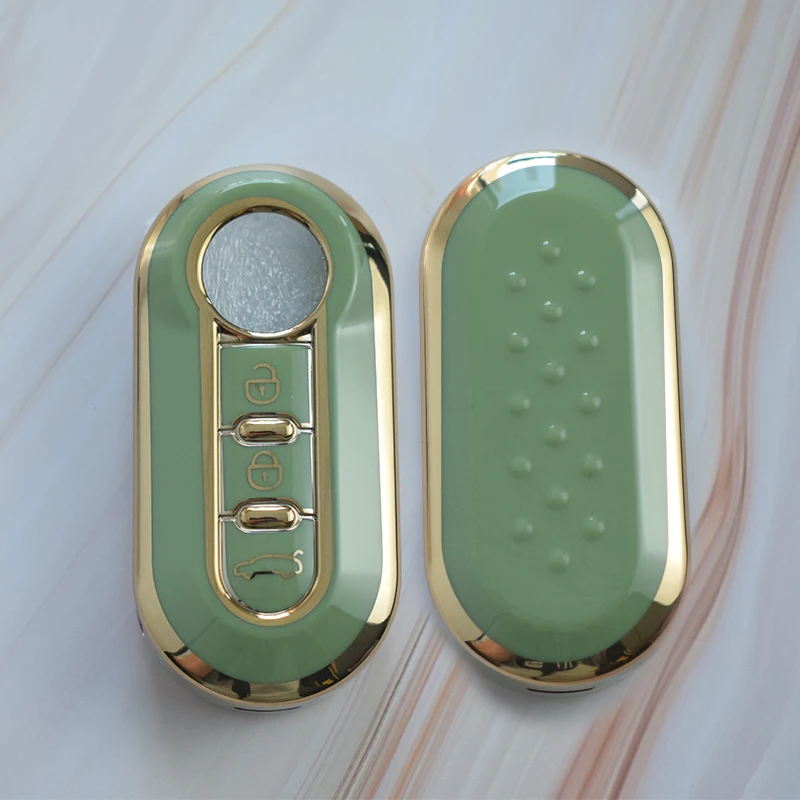 Shell Fob TPU Car Flip Key Case Cover For FIAT 500 Ducato Punto Panda Lancia Musa For Citroen Jumper Peugeot Boxer Accessories