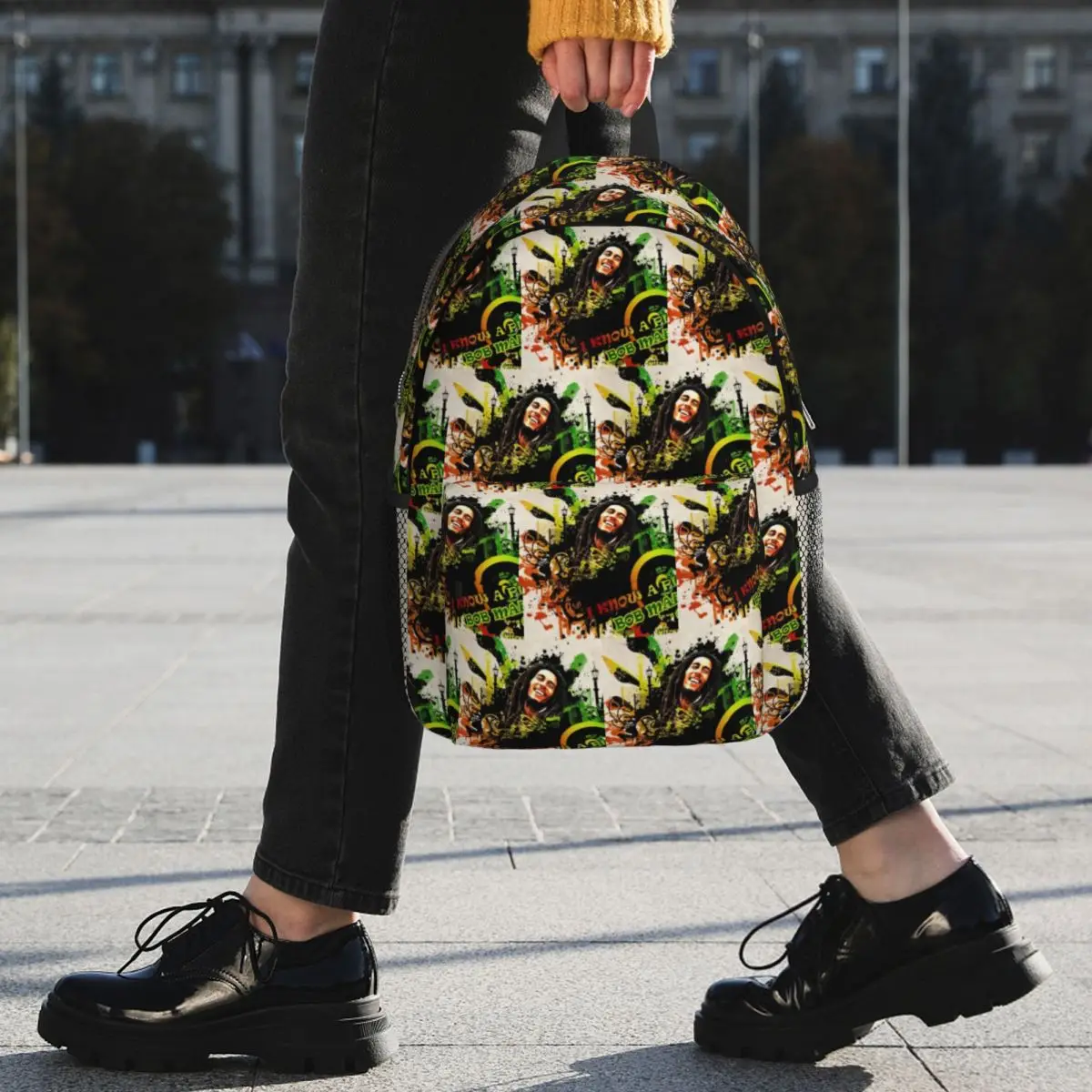 Funny Bob Marley Backpack Student BookBag Men Women School Bag Computer Shoulder Bags