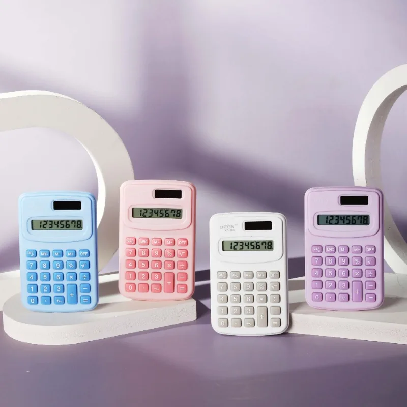 Small Calculator Silent Calculator Mini Version Learning Auxiliary Portable Calculator Back To School Supplies Students/Finance