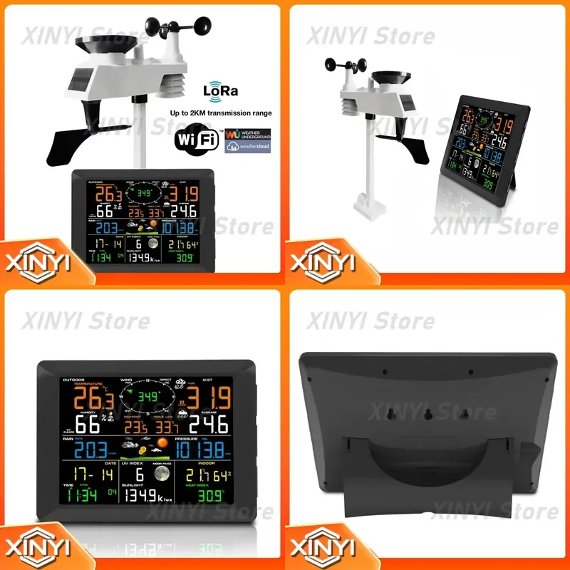 FT0310 for Lora WiFi Weather Station for Agriculture Forestry Monitoring with 7-in-1 Outdoor Sensor Array 2 km Range weather