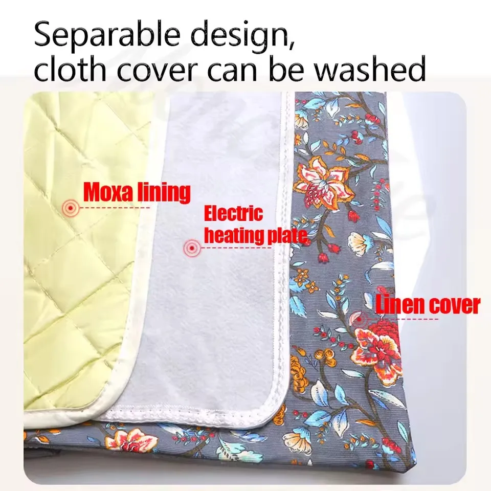 Electric Heating Warm Pad Multi-speed Temperature Timing Adjustment Large Size Hot Compress Blanket for Back Neck Shoulder Relax