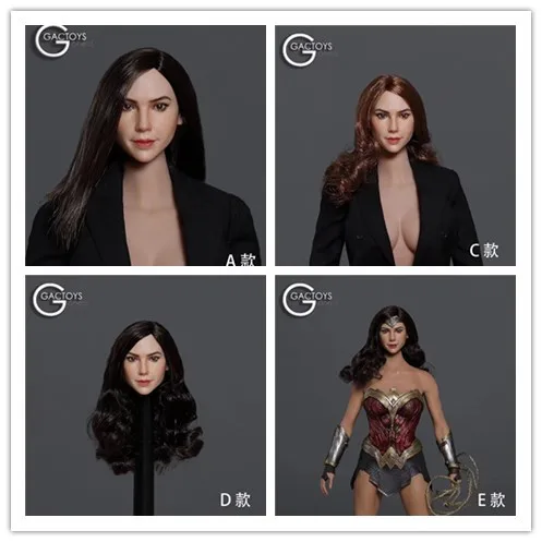 

Custom 1/6 Scale Gal Gadot Head Sculpt Carving European and American Female Celebrities For 12'' Action Figure Body DIY Toys