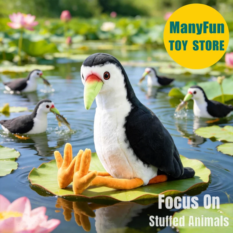 

White-breasted Waterhen Plush Toy Realistic Rail Plushie Lifelike Watercock Stuffed Animal Simulation Doll Kawaii Toy Gifts