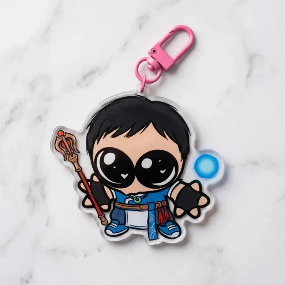 Overwatch Acrylic Keychain Funny Heroes OW2 Kawaii Gamer Gift Customizable Character Keyring for Fans view 5