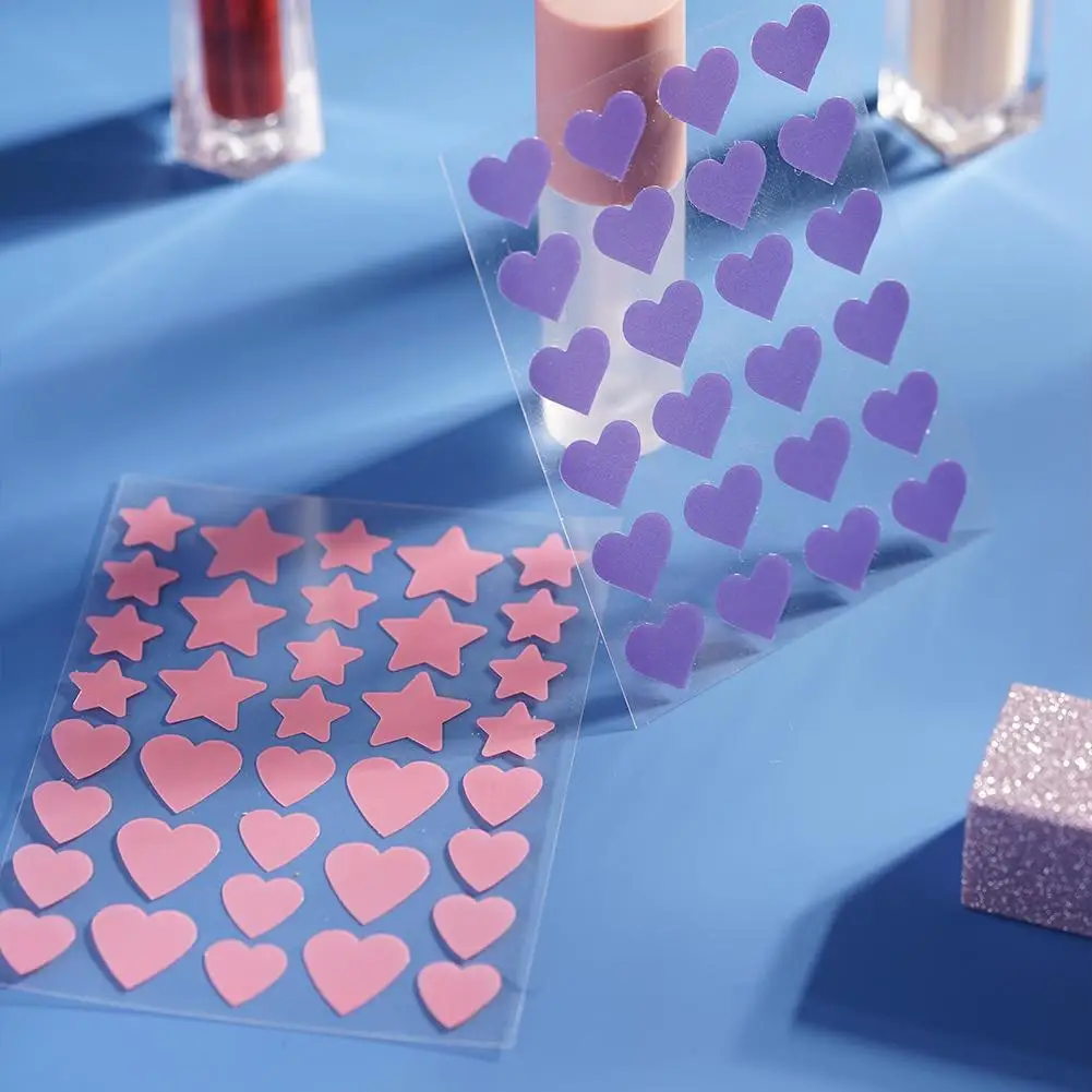 2026 جديد ملون لطيف ستار على شكل قلب علاج حب الشباب ملصق المخفي غير مرئية بثرة حب الشباب غطاء نجمة حب الشباب/بثور التصحيح