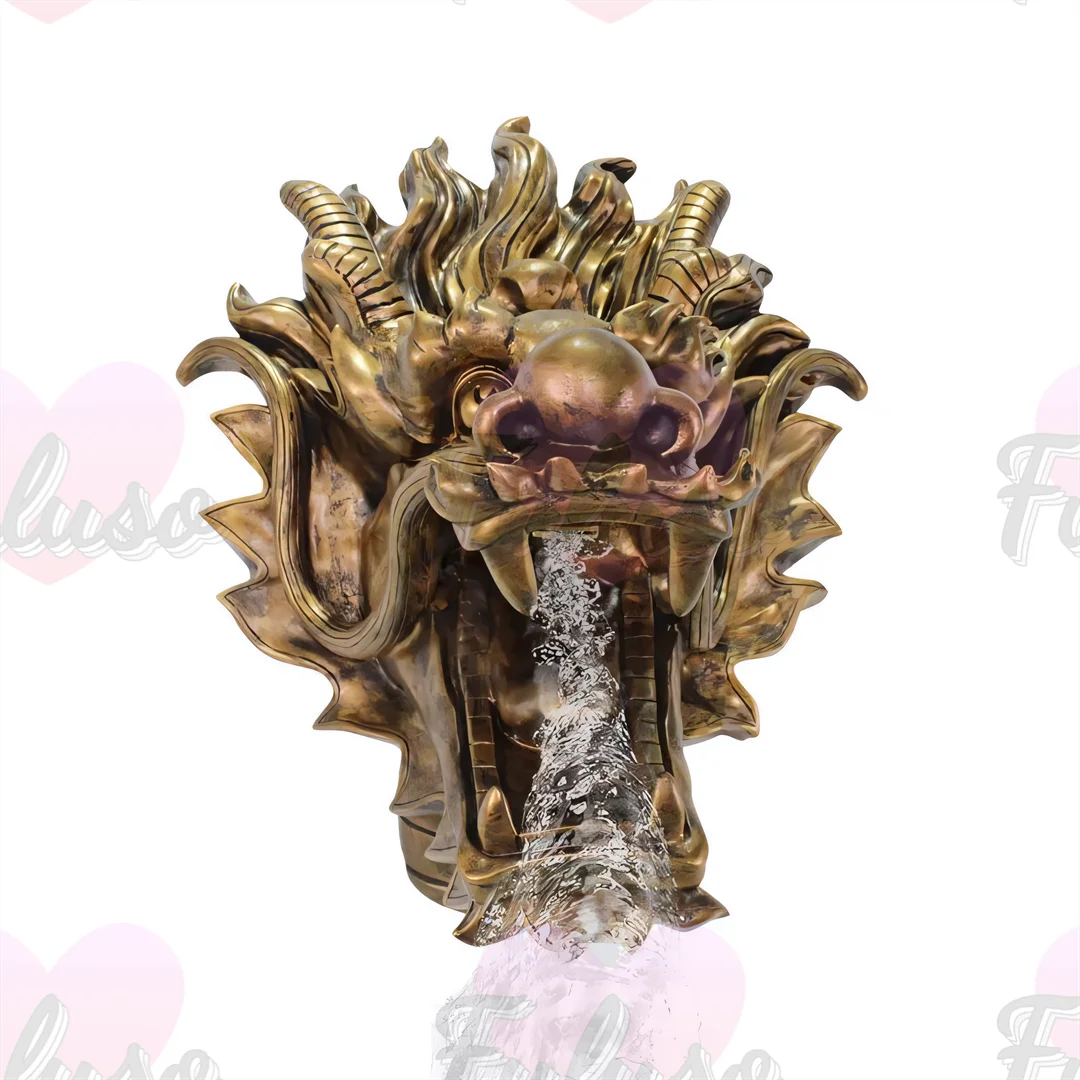 

Fountain Wall Gragon Nozzle Water Hanging Outdoor Sprayer Garden Spray Sprinkler Pond Decor Waterfall Mounted Resin Sculpture