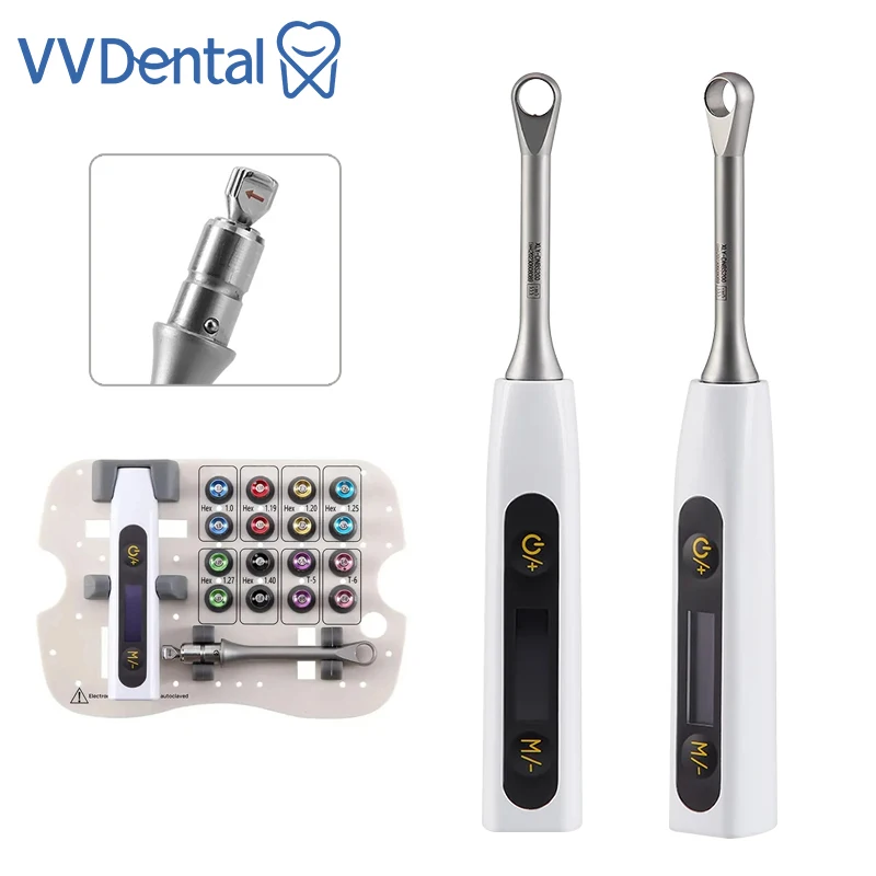 

VVDental Dental Implant Torque Screw Driver Wrench Colorful Electronic Torque Universal Tools Kit Box