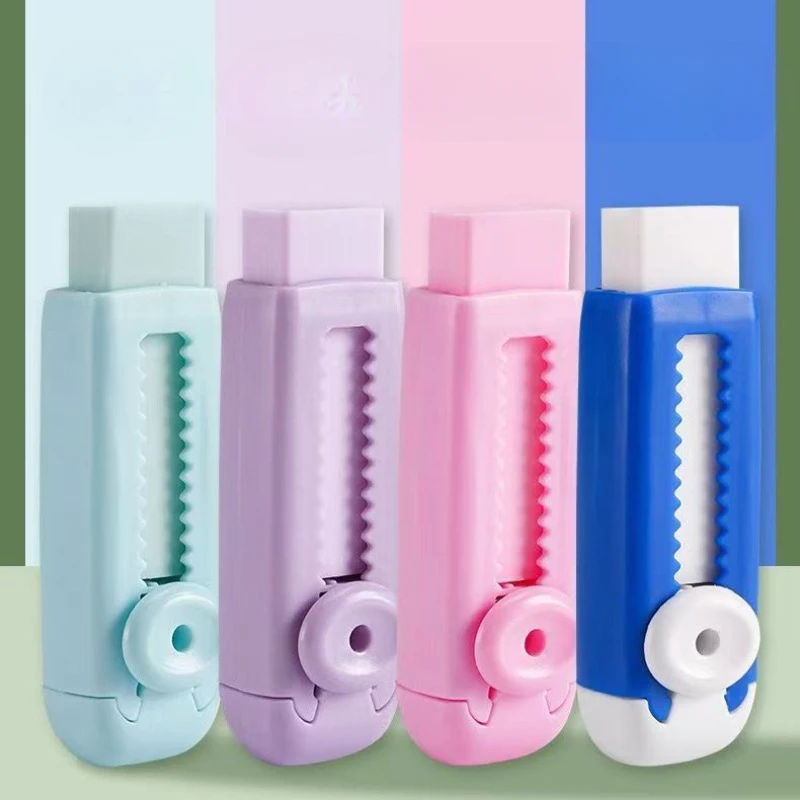 Popular New Push-pull Eraser Ultra-clean Traceless and Slag-free Retractable Eraser Novelty Stationery Pretty School Supplies