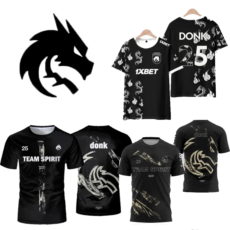روح نادي جيرسي 2025 جديد CS2 Esports CSGO فريق تي شيرت موضة اللاعبين المهنيين التدريب موحدة المتضخم ألعاب المشجعين #1