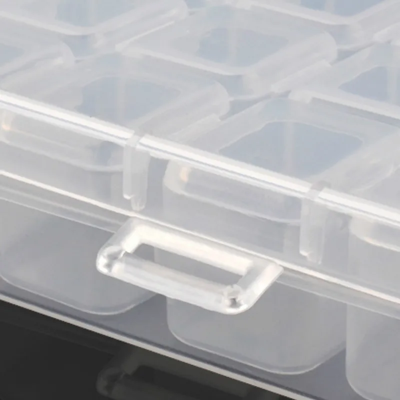 28 Cells Plastic Empty Container for Rhinestones Beads Organizer Box Nail Art Storage Case Rhinestones Gems Accessories 4 Styles