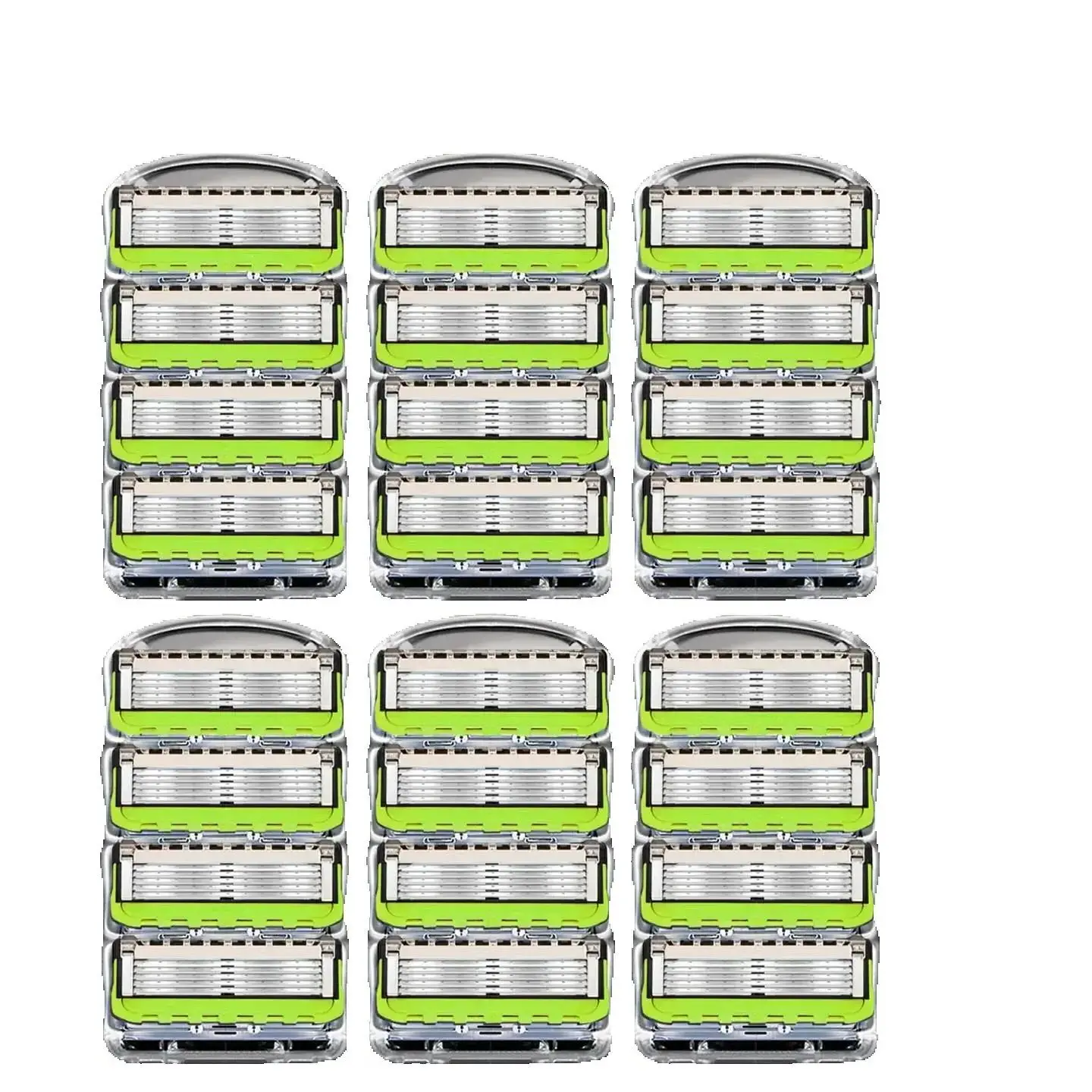 4-48 PCS Stainless Steel Blade Sharp 5 Layer Safety Razor for Fusion Manual Razor Blades Replacement Refills Blades