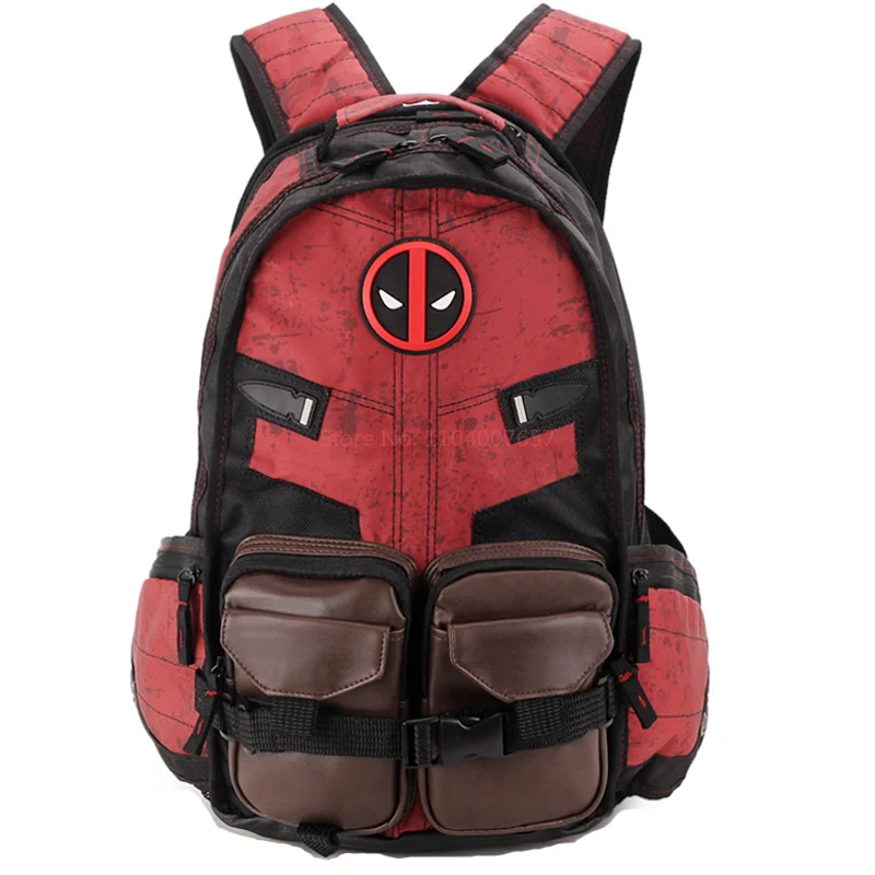 Marvel Anime Deadpool School Bag Batman Hero Peripheral Bag Male Students Casual Travel Backpacks Creative Mountaineering Bag