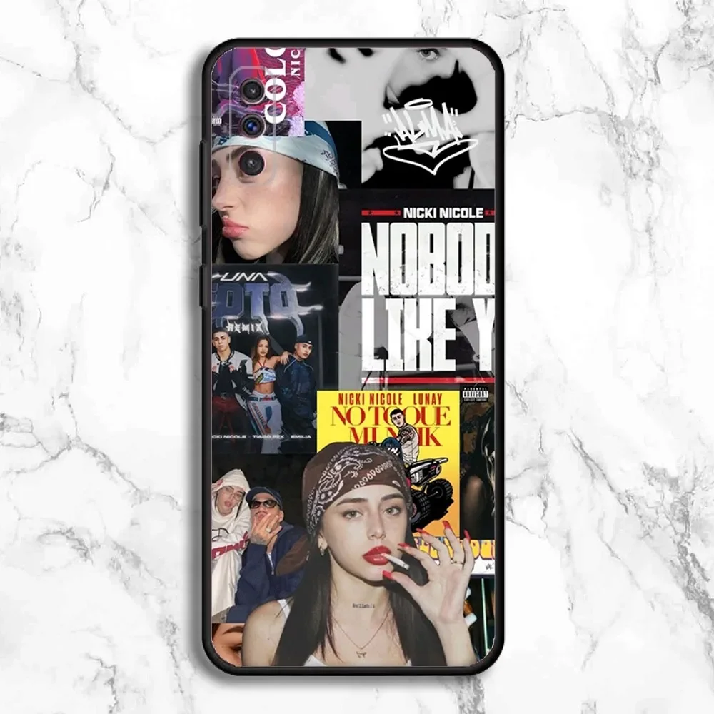 Nicki Nicole Singer Phone Case For Samsung Galaxy A13,A21s,A22,A31,A32,A52,A53,A71,A80,A91 Soft Black Phone Cover