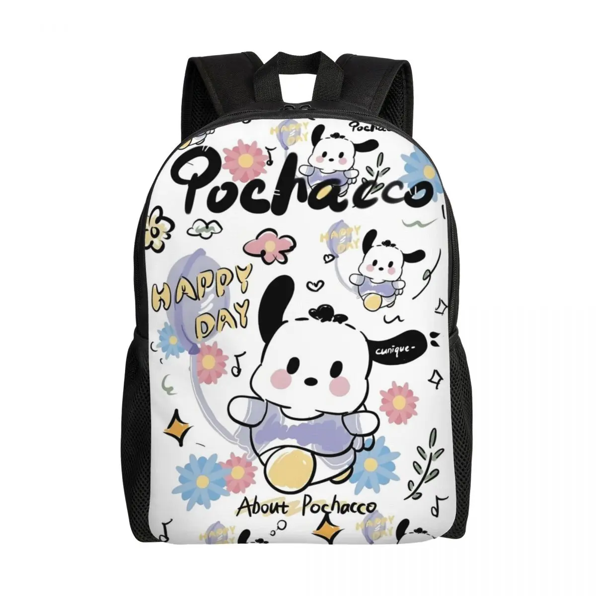 

Custom 3D Print Pochacoo Kawaii Backpacks for Boys Girls College School Travel Bags Women Men Bookbag Fits 15 Inch Laptop