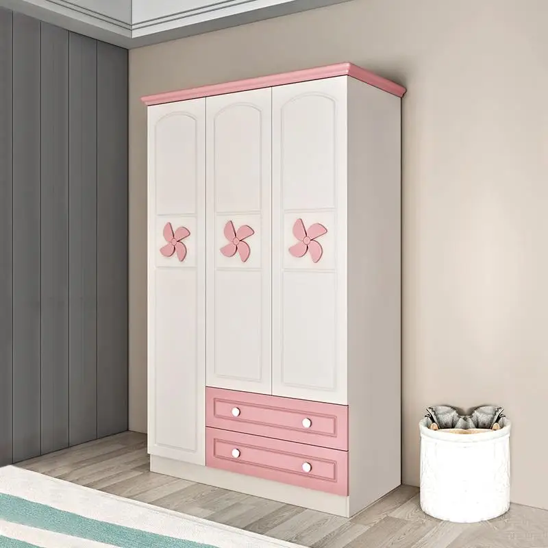 Koreaanse Stijl Kinderen Stapelbed Stapelbed Meisje Prinses Bed Met Bureau Garderobe Kinderkamer Meubels Combinatie set