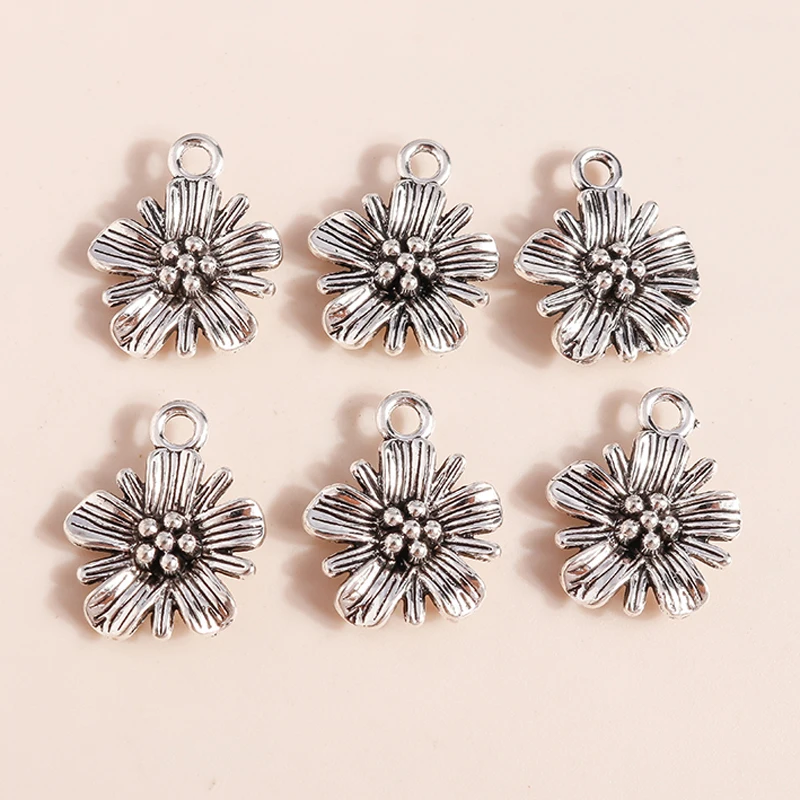 20 Stück niedliche Anhänger aus Legierung in Form von Pflanzen, Blumen, Bäumen und Blättern für die Schmuckherstellung, Ohrringe, Anhänger, Halsketten, Armbänder, DIY-Bastelzubehör – Detail 38