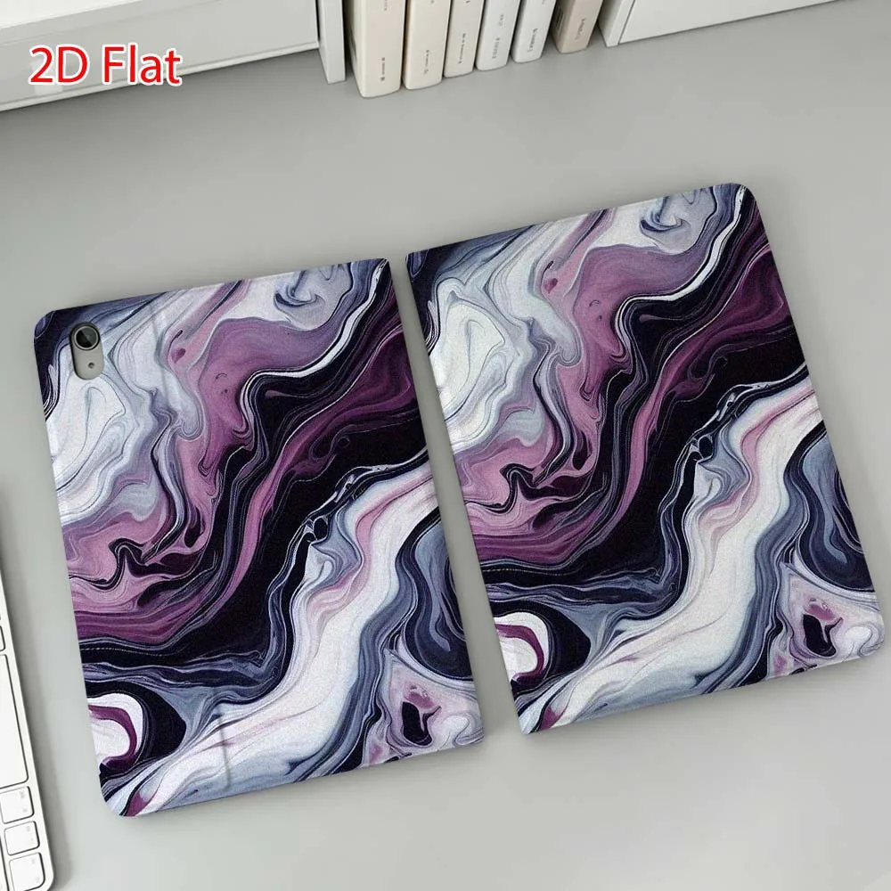 Abstract Marble Art For Apple iPad Pro Mini A16 A17 A14 4 5 6 7 6th 12th 9Gen 12.9 11 13 M4 inch Tablet Case Soft