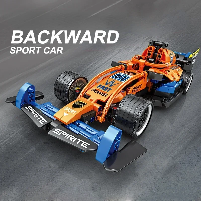 448 Stück technische Speed Race Formel F1 Auto-Bausteine zum Zusammenbauen von Ziegelsteinen, Fahrzeugspielzeug, Geschenke für Erwachsene und Jungen