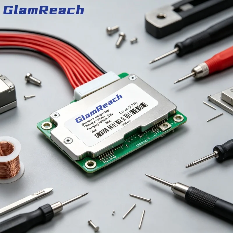 10S 36V 42V 15A/20A Split Port BMS with Balance/NTC Temperature Sensor, 18650 Lithium Battery Protection Board for Electric Bike