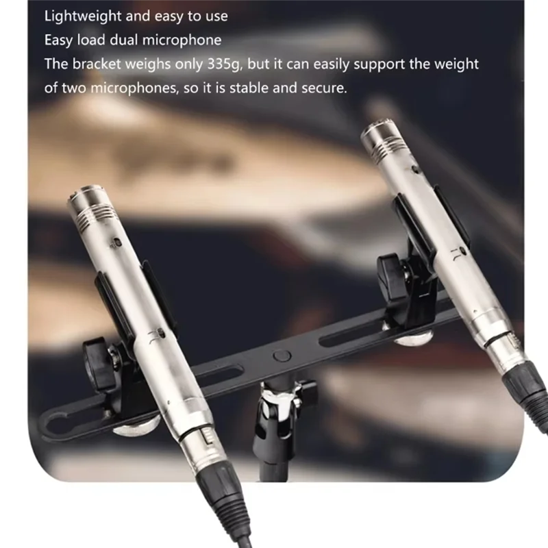 

ABKQ-Dual Microphone Stand Extension Bracket For Studio Recording Adjustable Mic Mounts For Enhanced Sound Quality