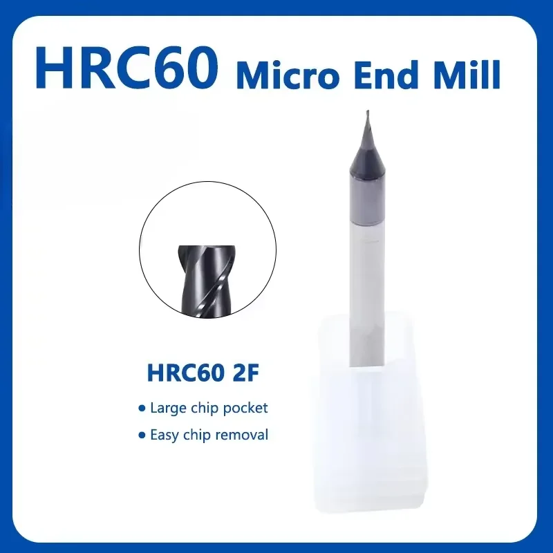 1 قطعة HRC60 مايكرو ساحة نهاية مطحنة 2 المزامير 0.2-0.9 مللي متر TiAIN مايكرو شقة 4 مللي متر عرقوب قاطعة المطحنة ميركو كربيد CNC لقمة الحفر