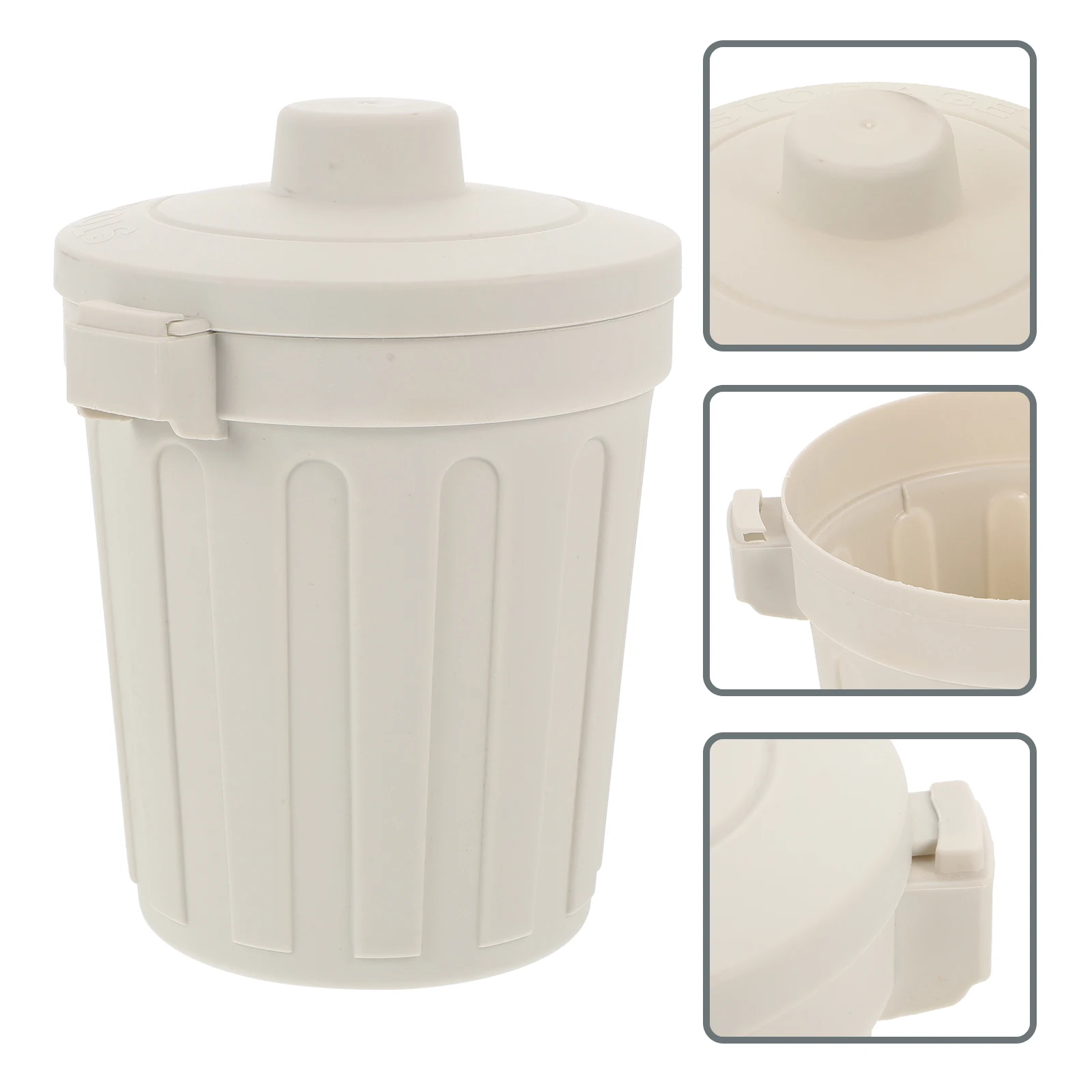 

Stylish Desktop Trash Can Small Premium Plastic Waste Basket for Home Office Bedroom Pen Holder Multi-purpose Storage Brush Pot