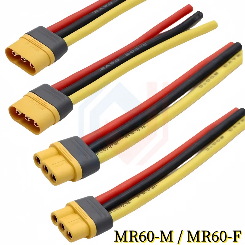 MR60 Aircraft Model Connector Plug - MR60-M / MR60-F Three Phase Three Pole Wire Connection Port Electrical Air Docking Cable
