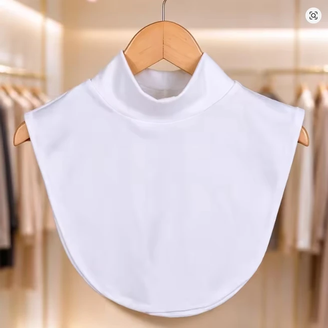 White Neck Warmer Women Winter Scarf Stylish Half Turtleneck Pullover Scarf Stylish Outdoor Warm Neck Cover Collar Accessory