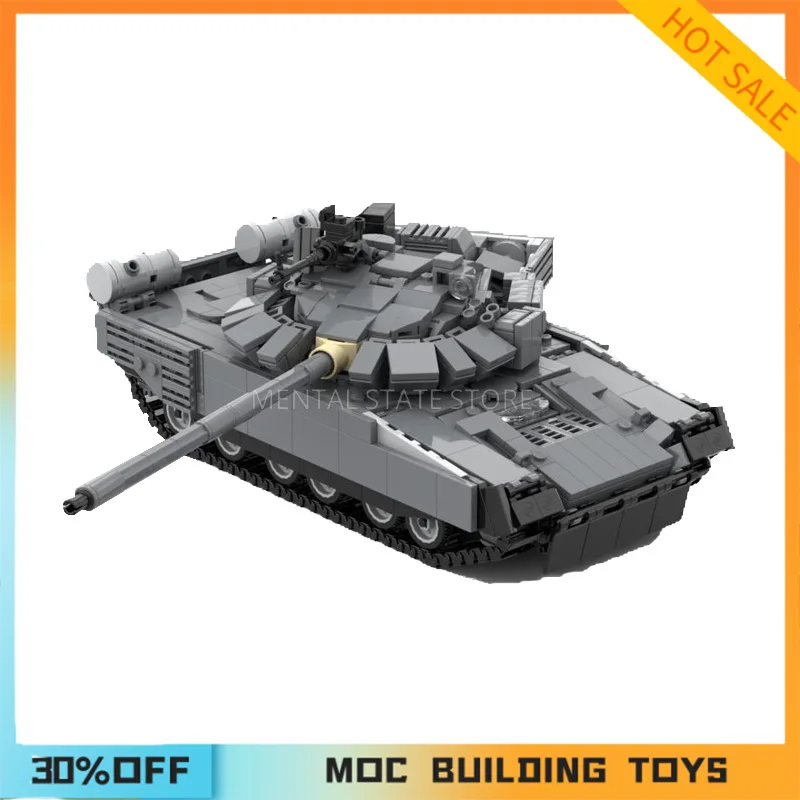 1068PCS Customized MOC T-80BVM ALL NEW Tank Building Blocks Technology Bricks DIY Creative Assembly Toys Holiday Gifts