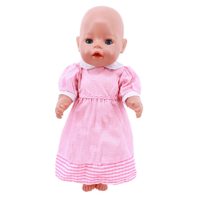 Roupas de boneca macacão saia, para 18 Polegada menina americana & 43cm reborn bebê boneca acessórios, presente de geração