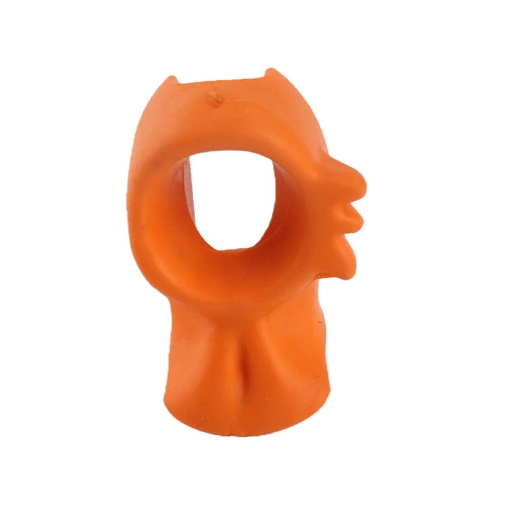 4PCS Soft Orange Color Violin Bow Grip Guide Rubber Violin Bow Teaching Aid Thumb Stabilizer Support Violin Teaching Aid