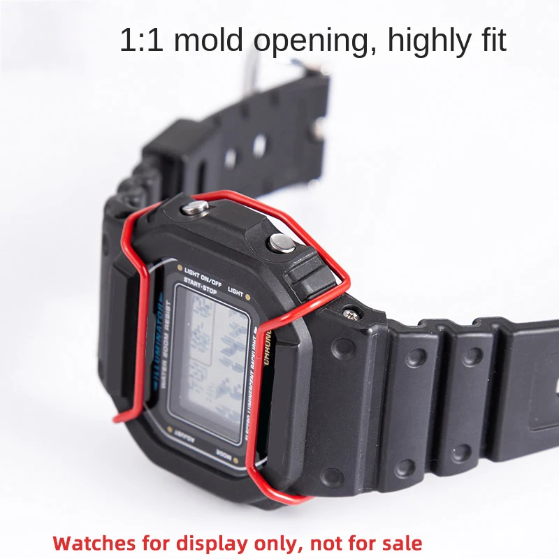 AE1200 Watch Bumper Protection Bar for Casio G-SHOCK Small Block 3229 DW5600 5610 Stainless Steel Bumper Modification Accessorie