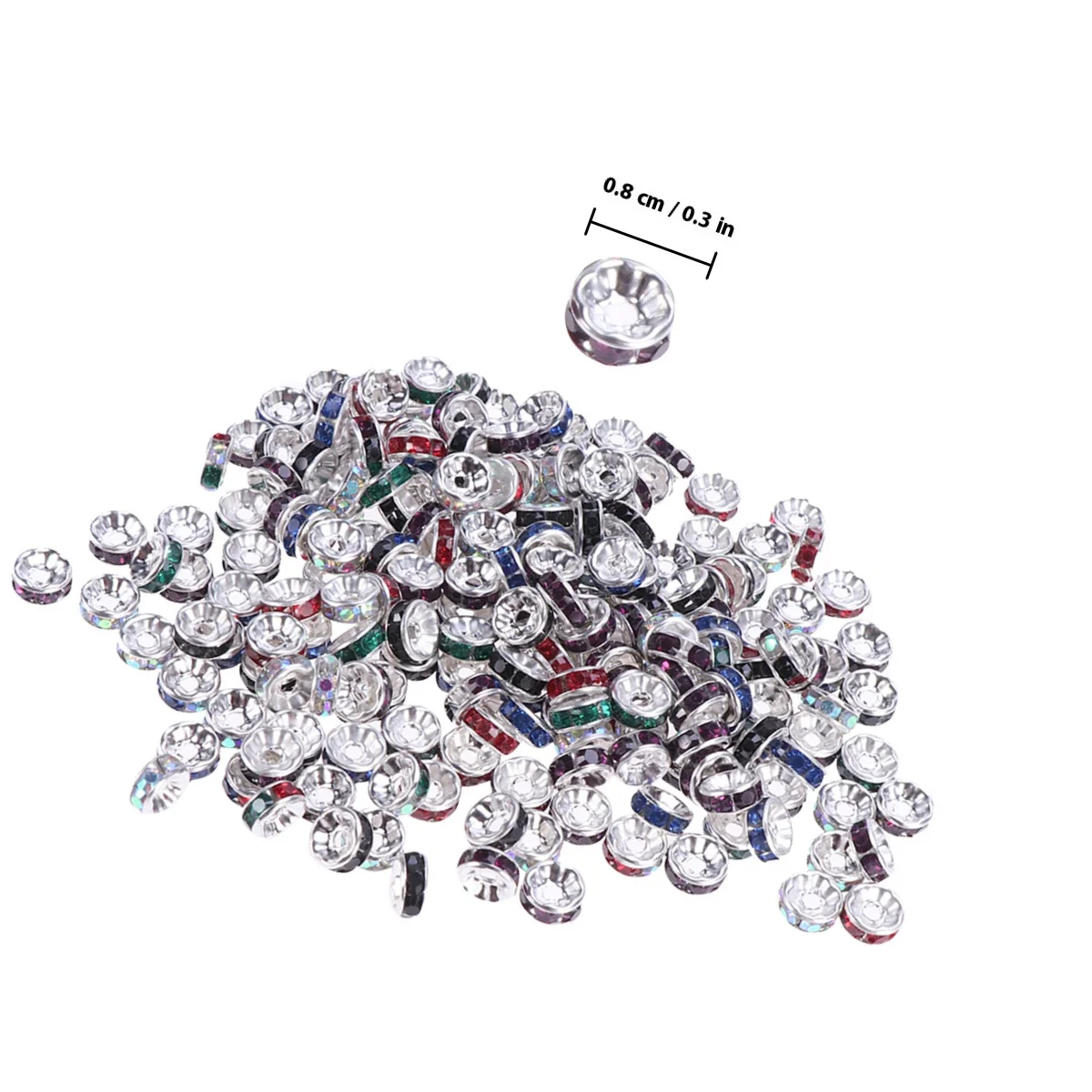 200 pièces 8mm couleur aléatoire perles de verre rondes pour la fabrication de bijoux fournitures artisanales de bricolage perles de verre Kits de perles