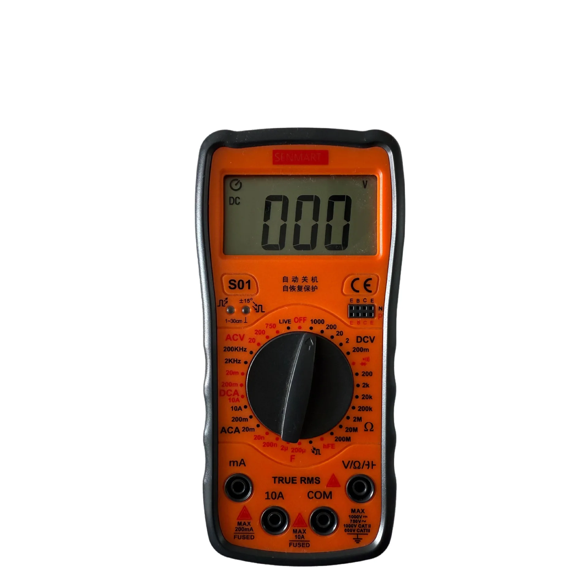 Digital Multimeter DT92 Overload Protection, Live Wire Identification Capacitor True RMS Infrared Remote Control Detection