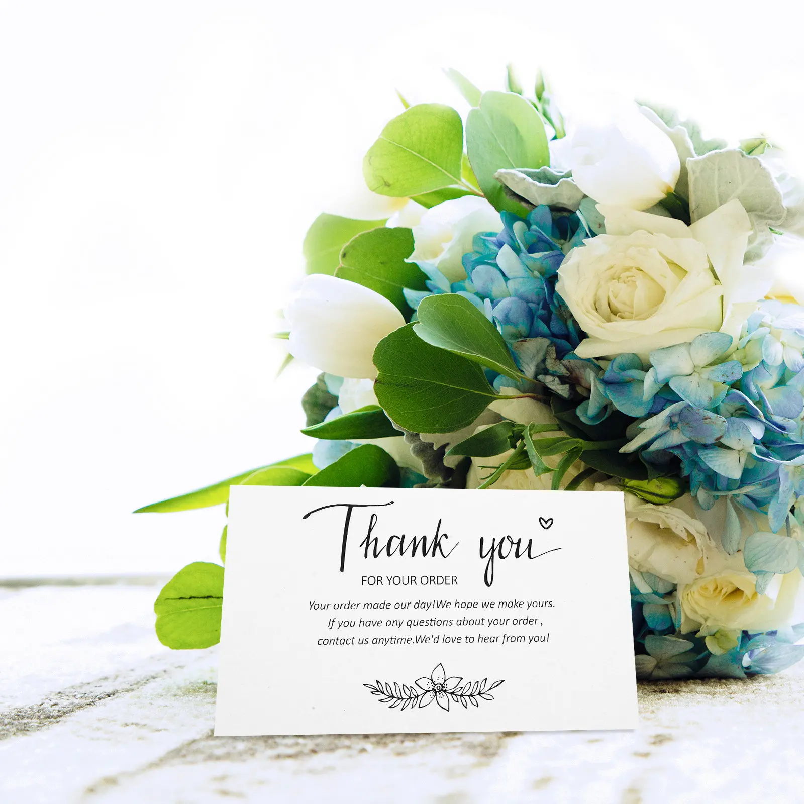 100Pcs Thank You Cards Paper Business Small Business Thank You Cards Bulk for Shopping Order Customers Gift Packing