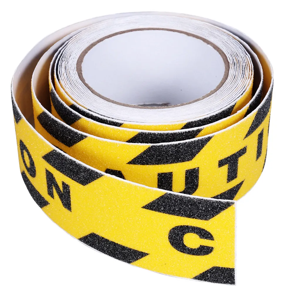 

1Set Non Slip Safety Warning Tape PVC Quartzite Sand Self Adhesive Black Yellow Caution Watch Your Step Tape for Indoor Outdoor