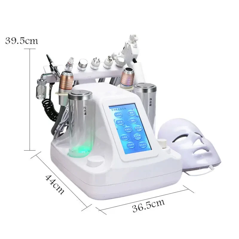 Hydra DermDelhi RF-Machine de Spa Faciale 11 en 1, Jet d'Eau et d'Oxygène, Peeling au Diamant