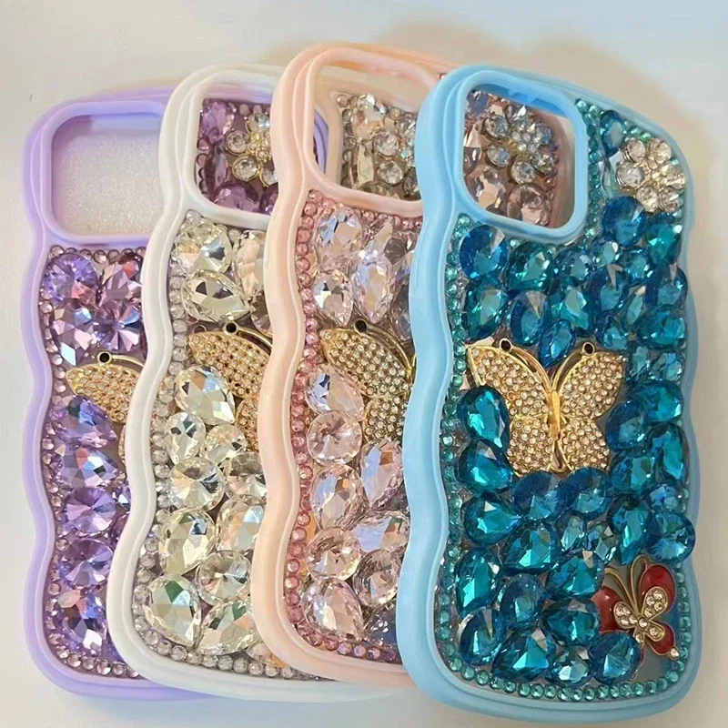 

Rhinestone Case for Women, Bling, Glitter, Love Heart, Diamond, Phone Case for iPhone 15, 16, 14 Pro Max, XR, 16Pro, Nice