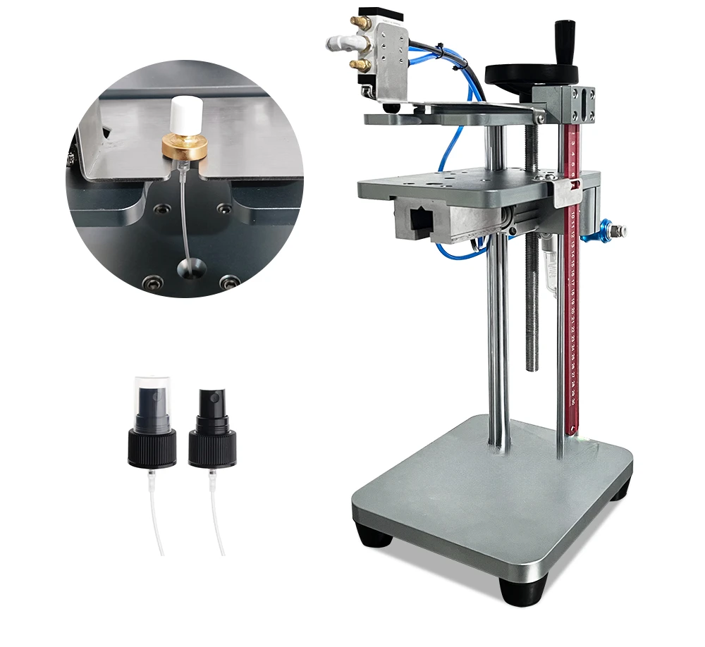 Pneumatic perfume bottle pipe cutting machine Pipe dipping machine Plastic emulsion pump V-shaped cutting machine