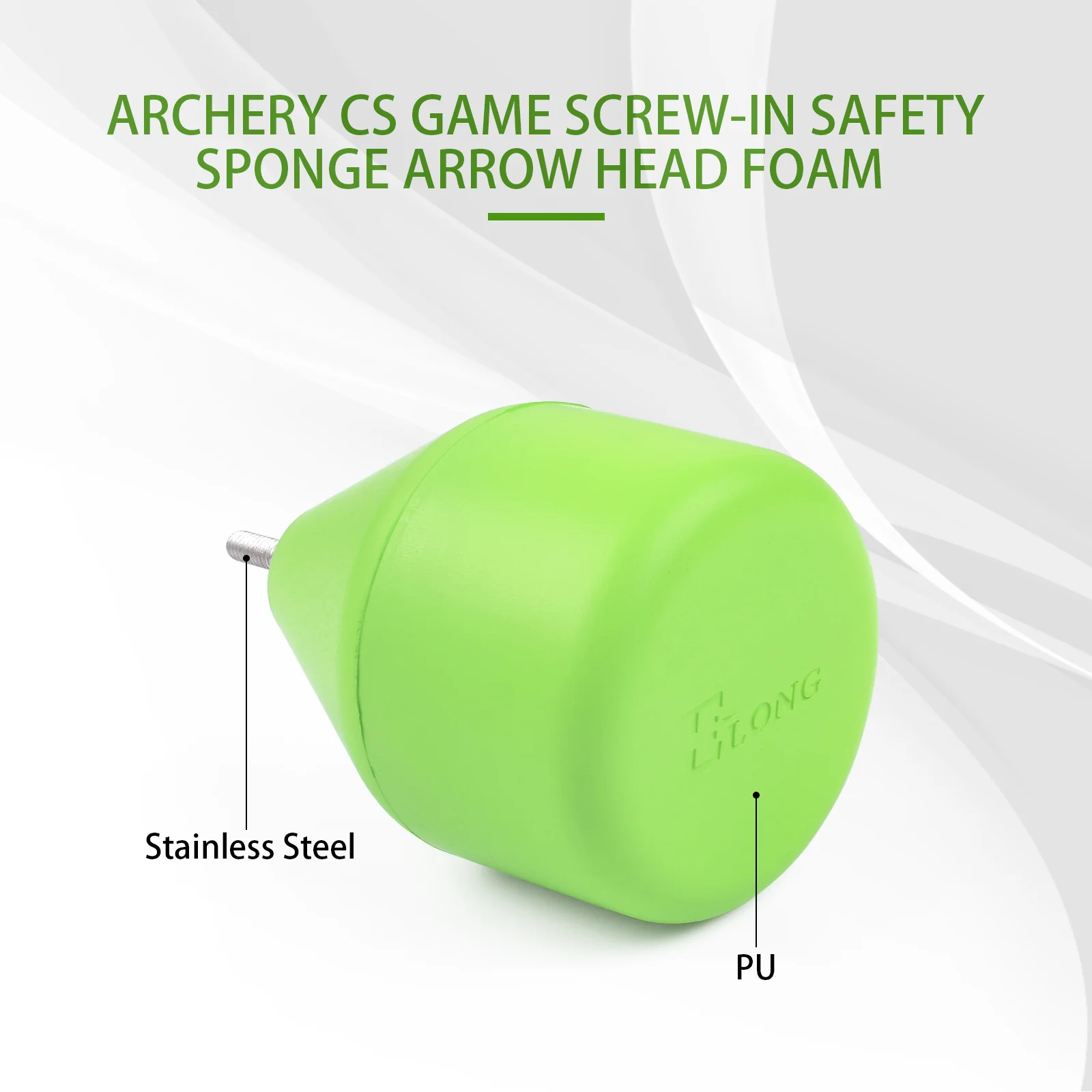 50Pcs Soft Foam Arrowhead Archery CS Game Screw-in Safety Sponge Arrow head Foam Tips For Shooting Hunting Practice