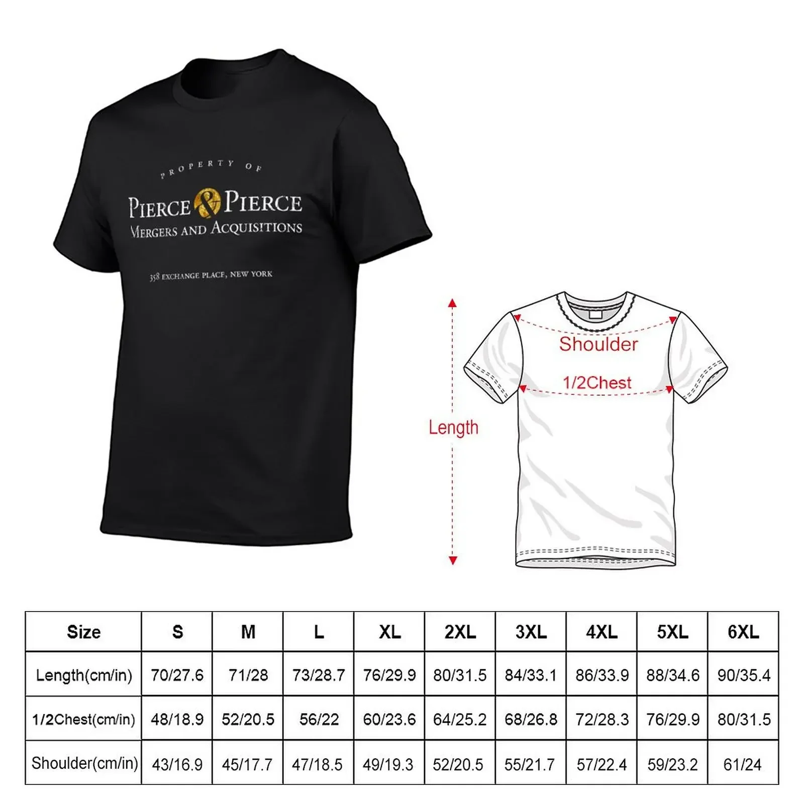 Pierce & Pierce - Mergers and Acquisitions (worn look) T-Shirt custom t shirt graphics tops man t shirt sweat shirts, men image 5