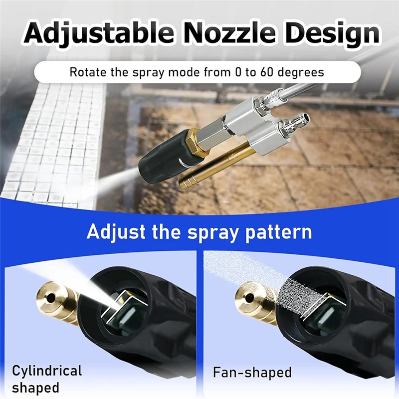 

AB34-M5 Twist Nozzle For Pressure Washer Adjustable Downstream Soft Wash Nozzle Quick Connect High Reach Soap Nozzle